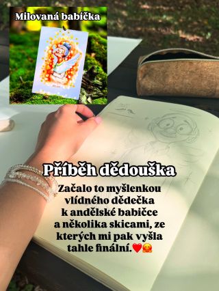 Ze skici na papíře se zrodil dědeček, který má v očích klid a v srdci vděk.❤️🤗 Co myslíte - jak se k sobě s babí hodí?...